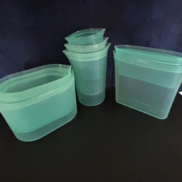 Zip top Silicone Food Storage Set NO LIDS NEEDED! - Picture 6 of 8